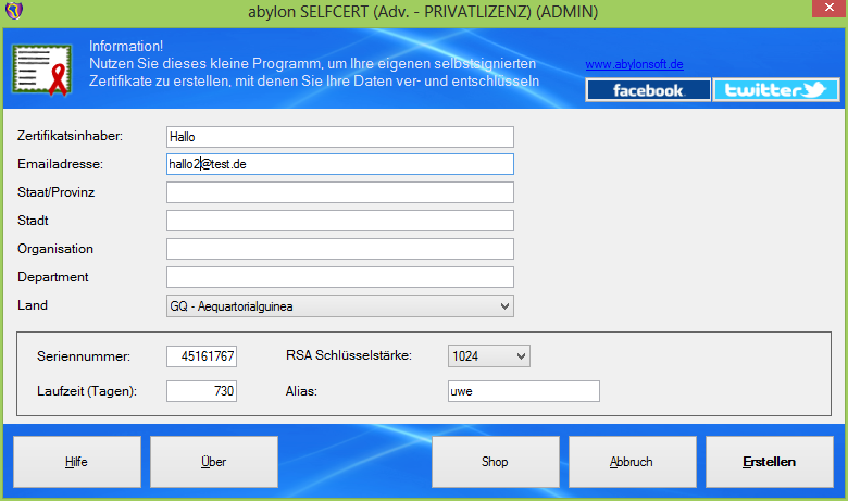 Screenshot: Windows8-Version11 13 abylon-Selfcert.PNG