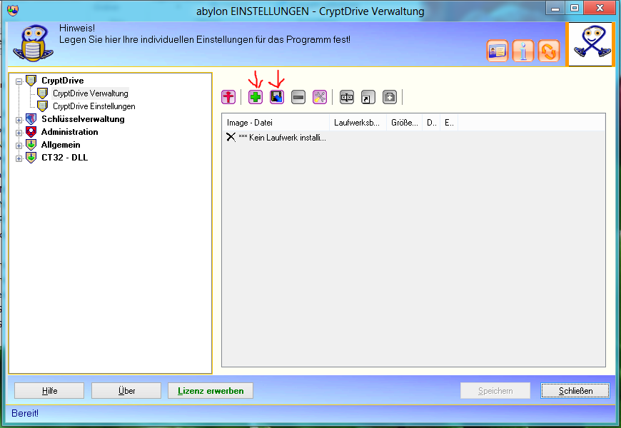 Screenshot: 22 Einstellungsdialog-Cryptdrive-Verwaltung.PNG