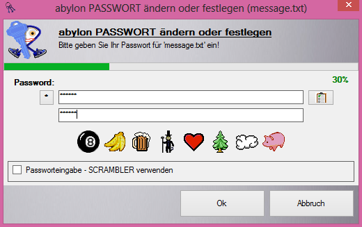 Screenshot: Passwort-Dialog
