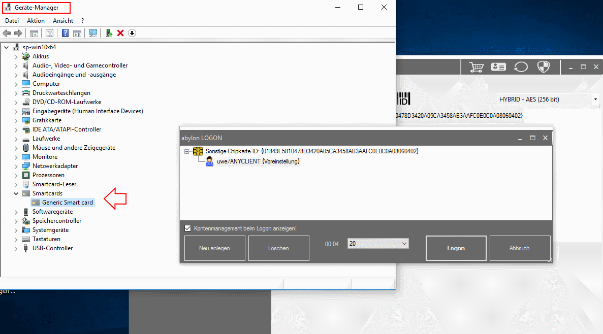 Im Windows-Gerätemanager Smartcard von unbekannt auf generic ändern