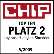 abylon SHREDDER: 2. Platz von 10 getesteten Datenshreddern