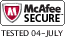 McAfee SECURE award