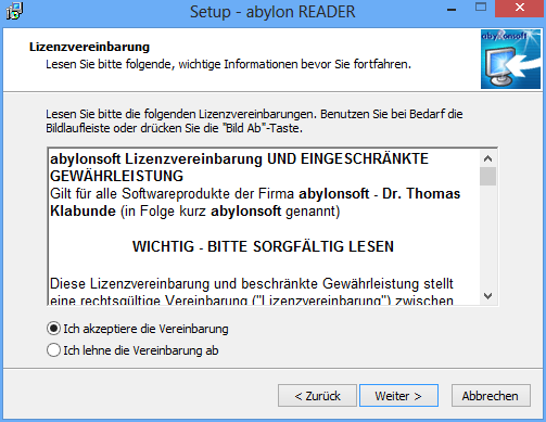 Screenshot: 03 Installation Lizenzvereinbarung.PNG