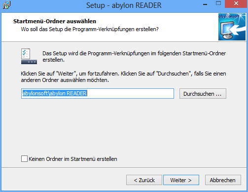 Screenshot: 05 Installation Startmenue-Ordner.PNG