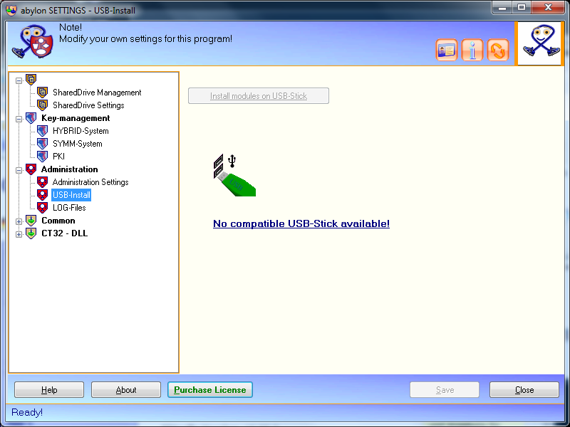 Screenshot: e28 settings usb-install.png