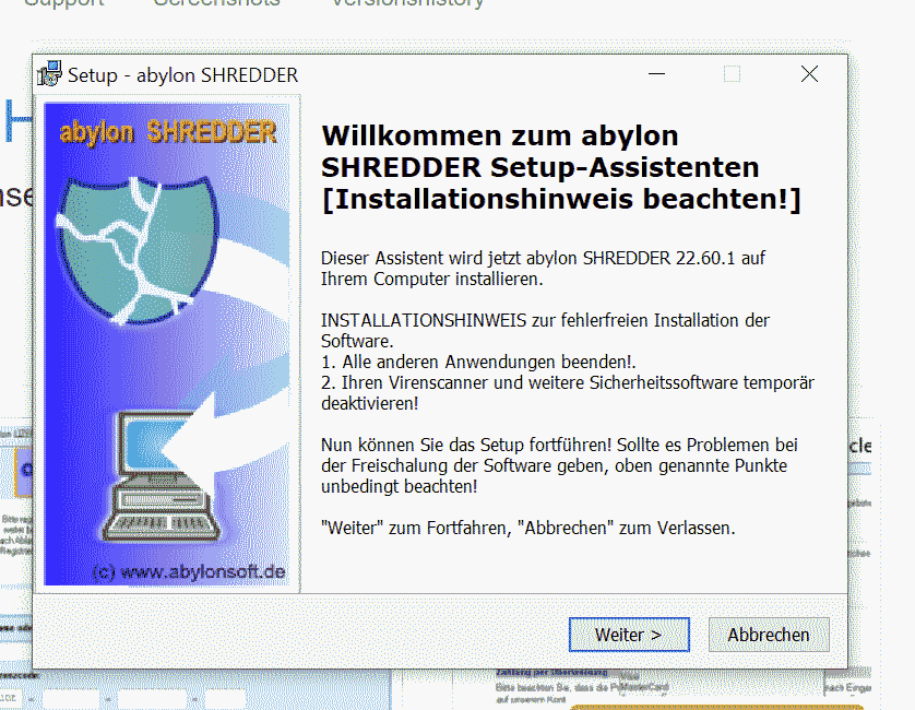 Bild zu abylonsoft-Setup folgen