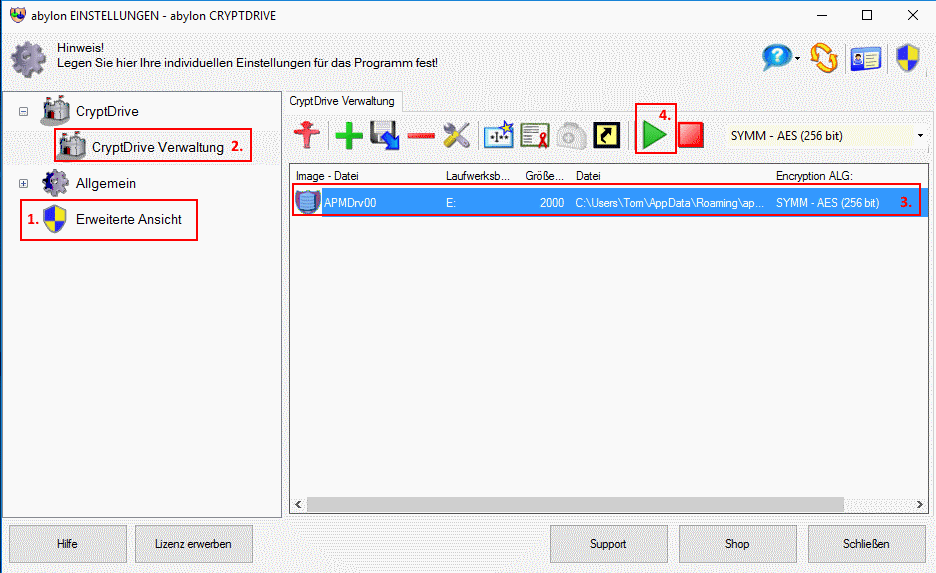 Bild zu Starten das abylon CRYPTDRIVE unter Windows 10