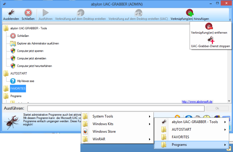 abylon UAC-GRABBER screenshot abylon UAC-GRABBER screenshot
